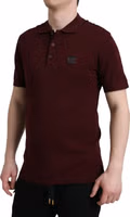 Maroon Collared Short Sleeves Polo T-shirt 2