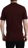 Maroon Collared Short Sleeves Polo T-shirt 3