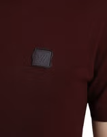 Maroon Collared Short Sleeves Polo T-shirt 5