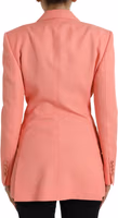 Pink Polyester Single Breasted Blazer Jacket 3