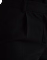 Black Wool Mid Waist Tapered Pants 4