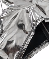 Silver Polyester Stretch Top 2