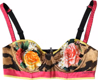 Multicolor Floral Sleeveless Bustier Crop Top 2