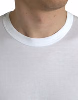 White Logo Crew Neck Short Sleeves T-shirt 4