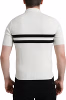 White DG Logo Collared Henley Shirt T-shirt 3