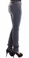Gray Slim Jeans Denim Pants Skinny Leg Stretch 2