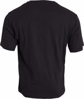 Black Printed Pocket Cotton Crewneck T-shirt 1