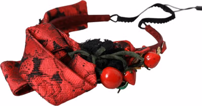 Red Cherry Sicily Embellished Women Hairband Diadem
