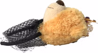 عصابة شعر بتصميم تاج ودب بني مزين ببلورة ذهبية 3
