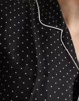Black Polka Dot Silk Long Sleeve Shirt 5