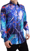 Purple Luminarie Silk Slim MARTINI Shirt 2