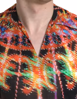 Multicolor Luminarie Print Cotton T-shirt 4