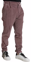 Purple Corduroy Cotton Stretch Skinny Pants 3