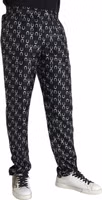 Black Horseshoe Print Silk Pants 2
