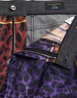 Multicolor Tiger Leopard Cotton Loose Tapered Pants 5