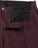 Maroon Wool Men Slim Fit Dress Pants 5