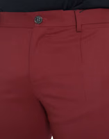 Red Wool Men Slim Fit Dress Pants 4
