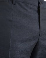 Blue Wool Men Skinny Dress Pants 4