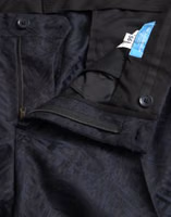 Blue Brocade Wool Skinny Men Dress Pants 5
