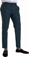 Green Wool Skinny Slim Dress Pants 2