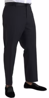 Blue Wool Men Skinny Dress Pants 2