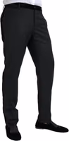 Black Silk Men Skinny Dress Pants 2