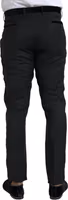 Black Silk Men Skinny Dress Pants 3