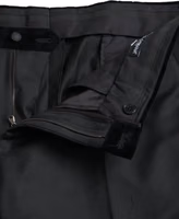 Black Silk Men Skinny Dress Pants 5