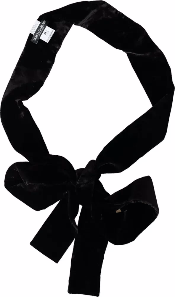 Black Viscose Wide Waist Women Belt