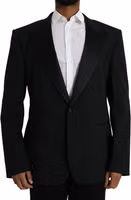 Black SICILIA Single Breasted Coat Blazer 1