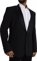 Black SICILIA Single Breasted Coat Blazer 2