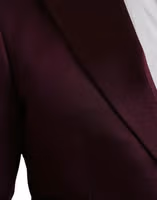 Maroon Silk Single Breasted Coat Blazer 5