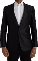 Black MARTINI Single Breasted Coat Blazer 1