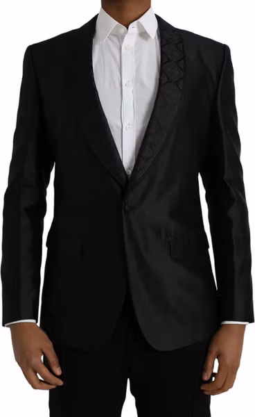 Black MARTINI Single Breasted Coat Blazer