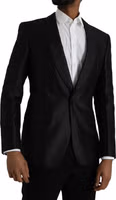 Black MARTINI Single Breasted Coat Blazer 2