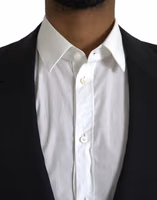 Black Wool Peak Single Breasted Coat Blazer 4