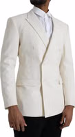White Wool MARTINI Double Breasted Blazer 2