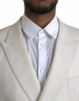 White Wool MARTINI Double Breasted Blazer 4