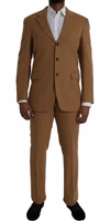Brown Cashmere 2 Piece Single Breasted Suit 2