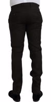 Dark Brown Wool Slim Fit Formal Pants 3