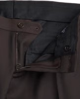 Dark Brown Wool Slim Fit Formal Pants 4