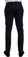 Dark Blue Wool Slim Fit Formal Pants 3