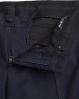Dark Blue Wool Slim Fit Formal Pants 4
