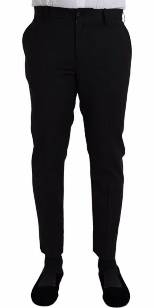 Black Wool SlimFit Dress Formal Pants
