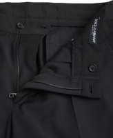 Black Wool SlimFit Dress Formal Pants 4