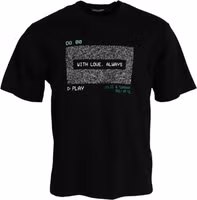 Black With Love Always Crew Neck Top T-shirt 2