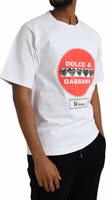 White Amor Heart Cotton Crewneck Short Sleeve T-shirt 2