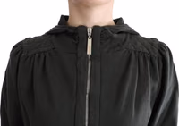 Gray Top Hooded Cotton Zipper Sweater 4