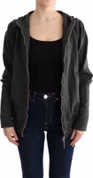 Gray Top Hooded Cotton Zipper Sweater 5
