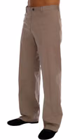 Beige Cotton Stretch Chinos Pants 2